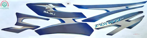 Bajaj Discover 125 UG Blue Bike — DISCOVER sticker Sri Lanka